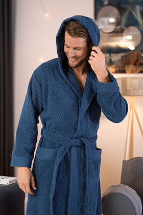 Men's Hooded Terry Bathrobes