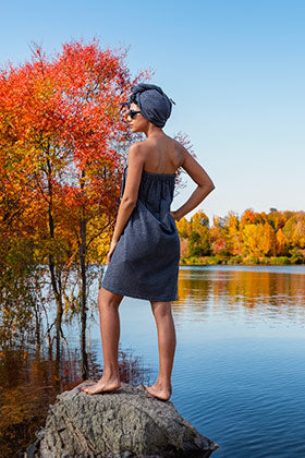 Premium 100% Turkish cotton terry cloth towel wrap and hair turbans for women by SEYANTE.
