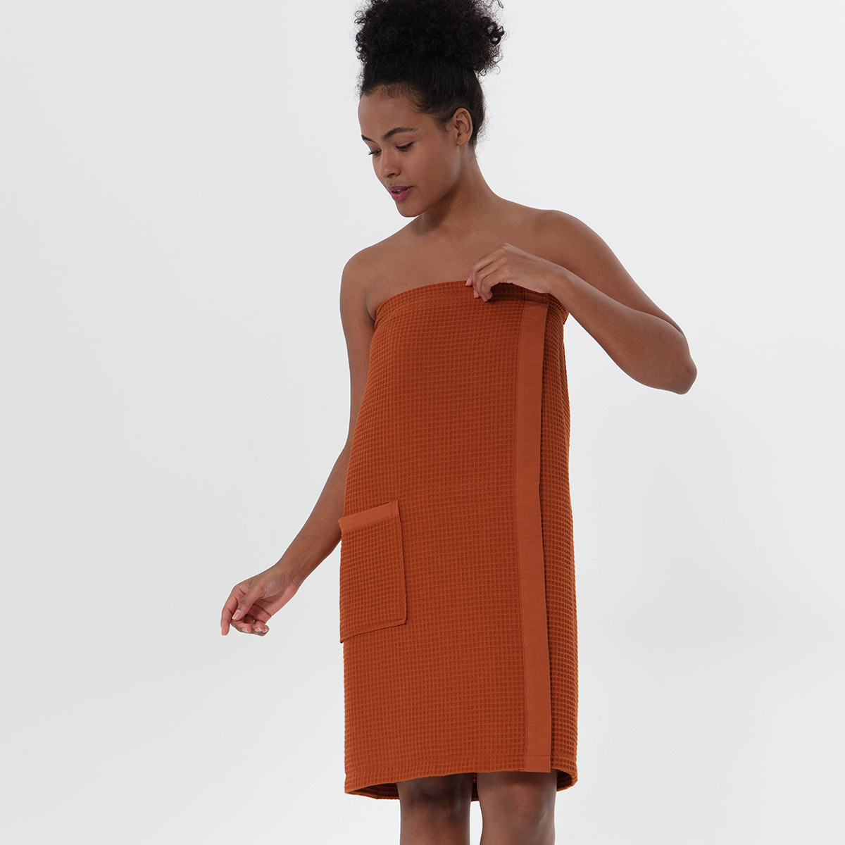 thumbnail image 2 of Simple Waffle Towels - Terracotta 2 of 12